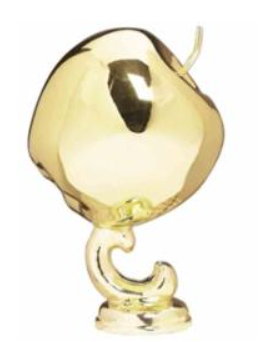 Gold Metal Apple Figurine