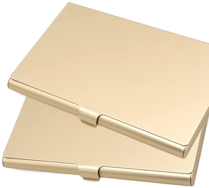 Joyangy Metal Aluminum Gold Finish Business Card Holder