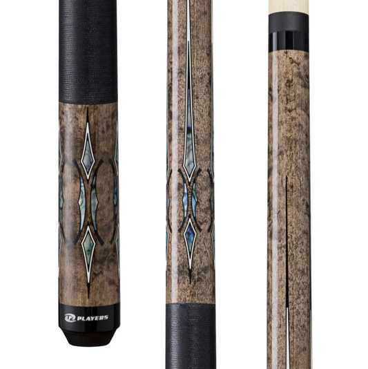 Players Light Grey Maple with Mother of Pearl Cue with Black Linen