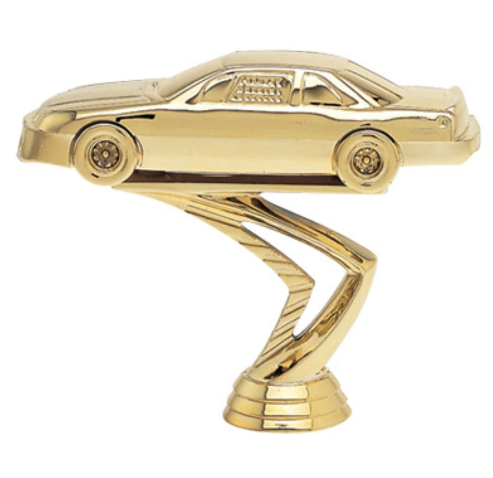 Stock Car Figure, Gold, 4"