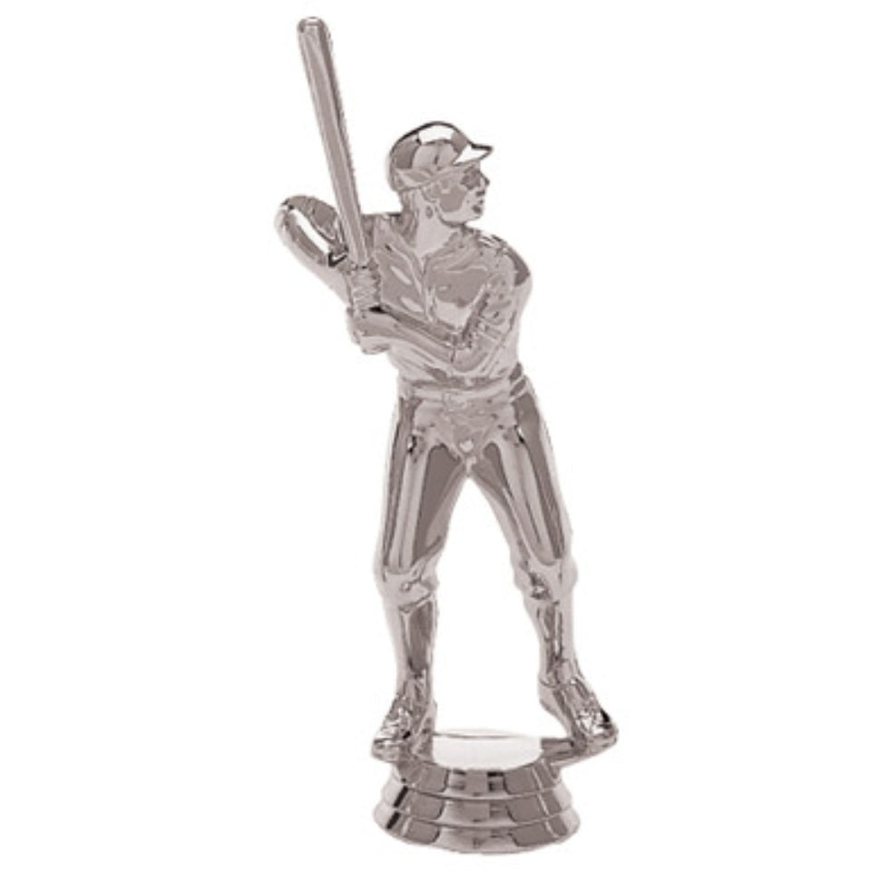 Baseball Figure, Silver, 5"