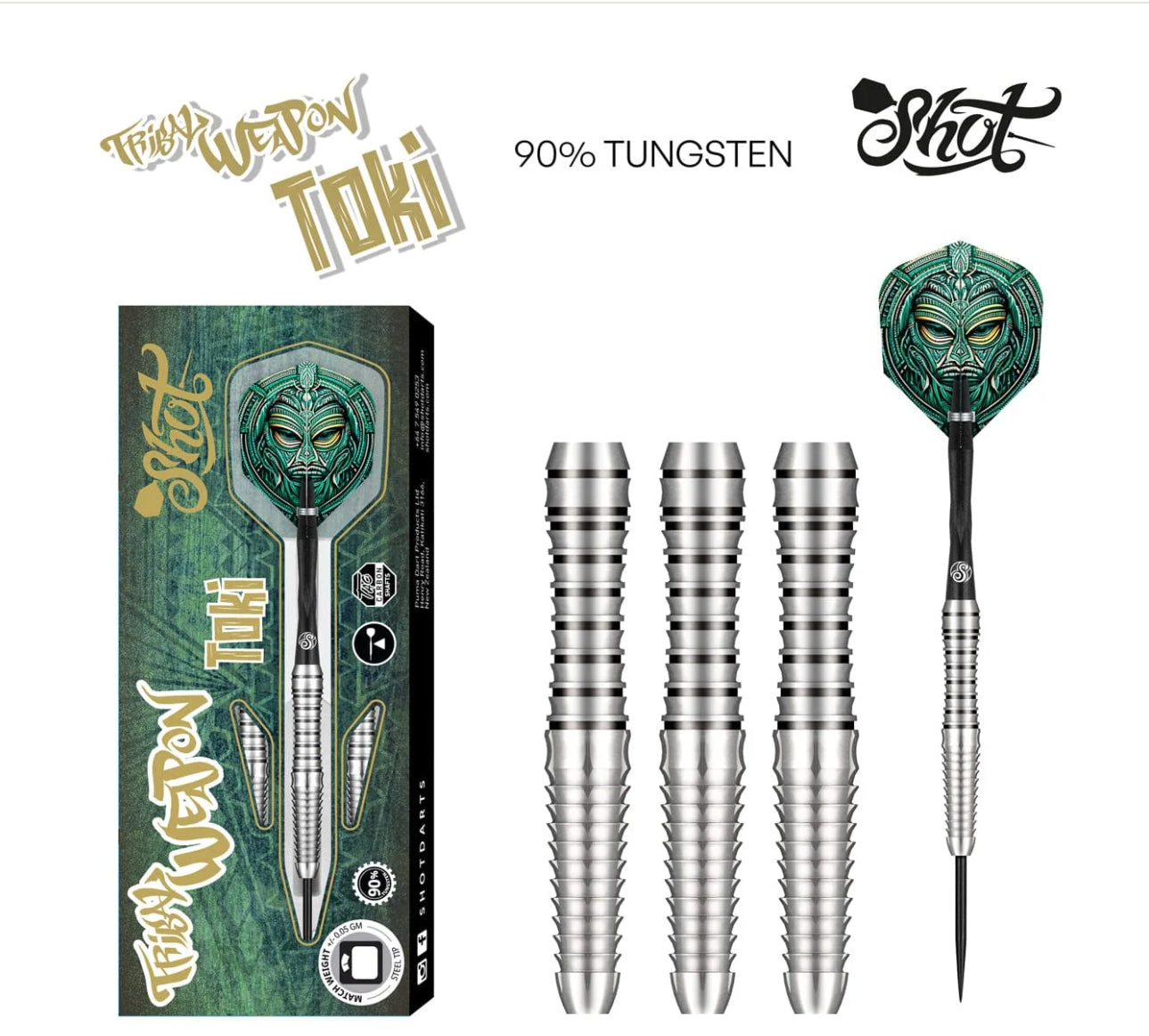 Tribal Weapon Toki Steel-Tip Dart Set - 90% Tungsten