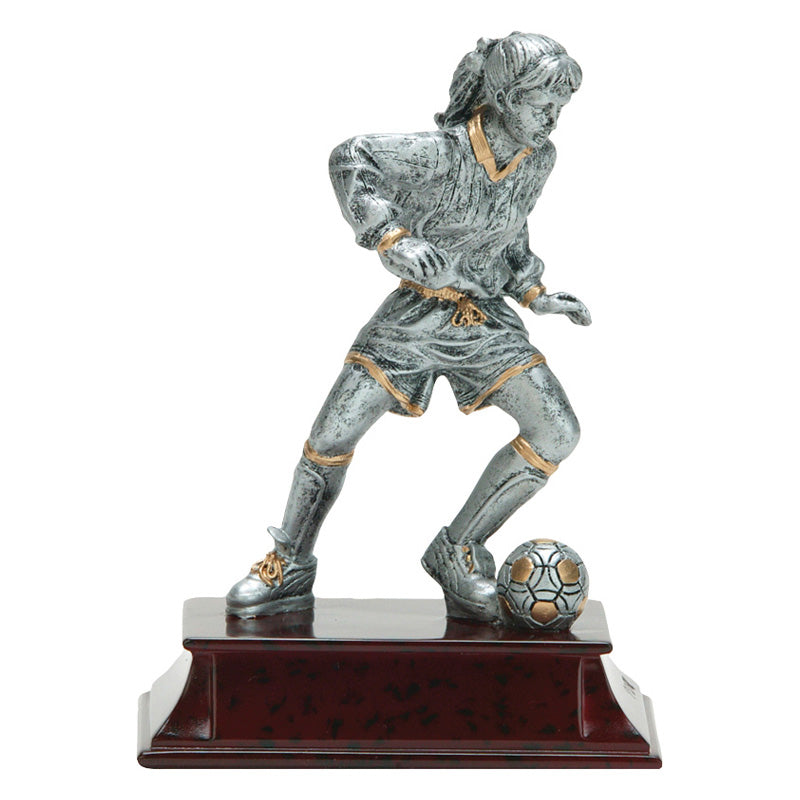 Female Soccer Player 6" Resin Trophy - view 4