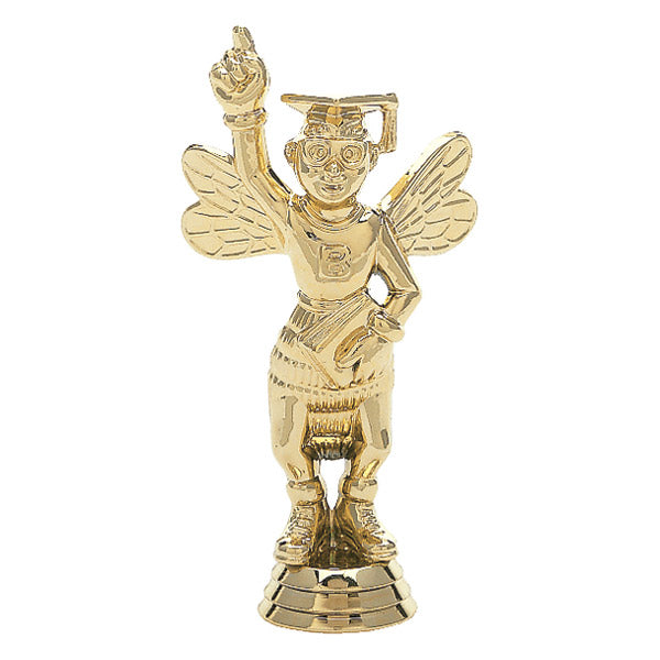 Spelling Bee Figure, Gold - 5"