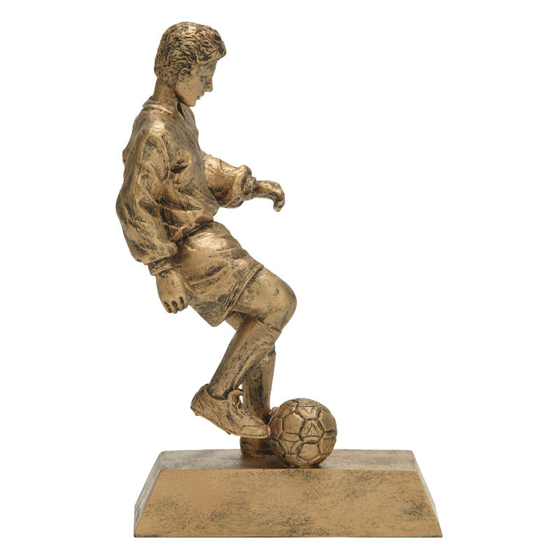 Male Soccer Player Gold 8" Resin Trophy - view 5