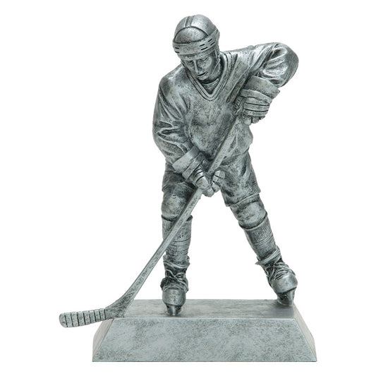 Silver Hockey Resin Trophy 8"