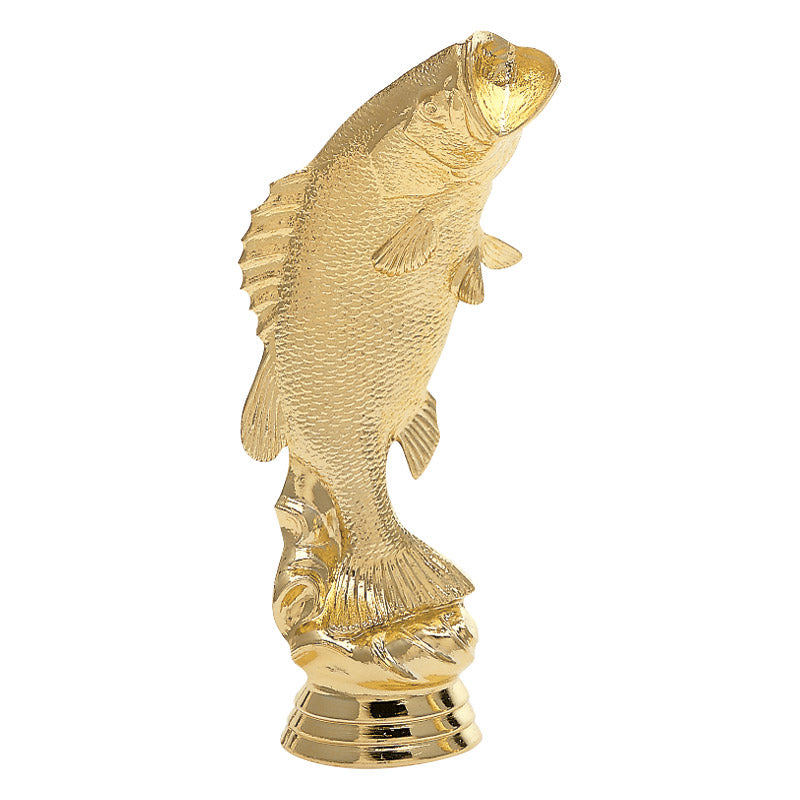 Standing Bass Figure, Gold - 6" Trophy Figure