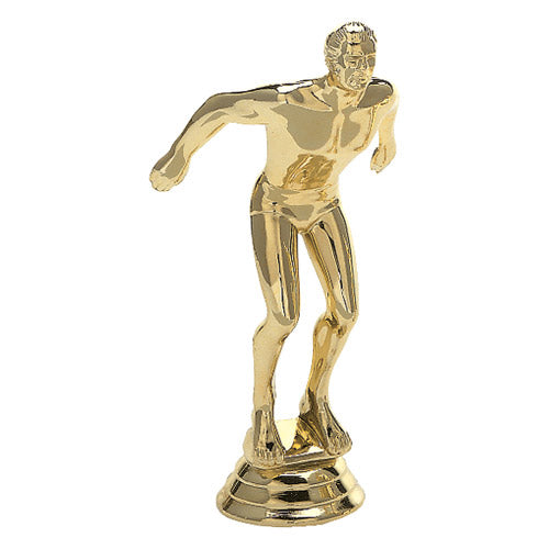 Swimming Figure, Male, Gold - 5"