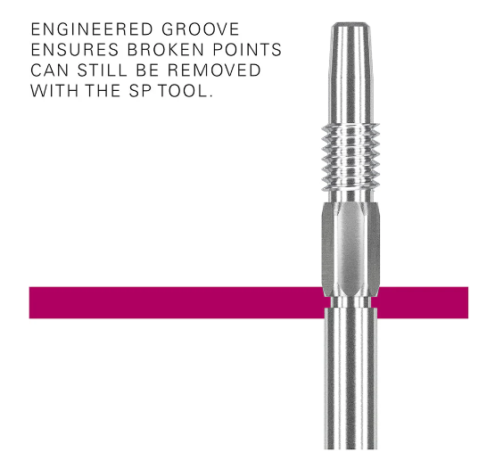 Target Swiss Diamond Pro Surge Grip Steel Points - Gold 30mm