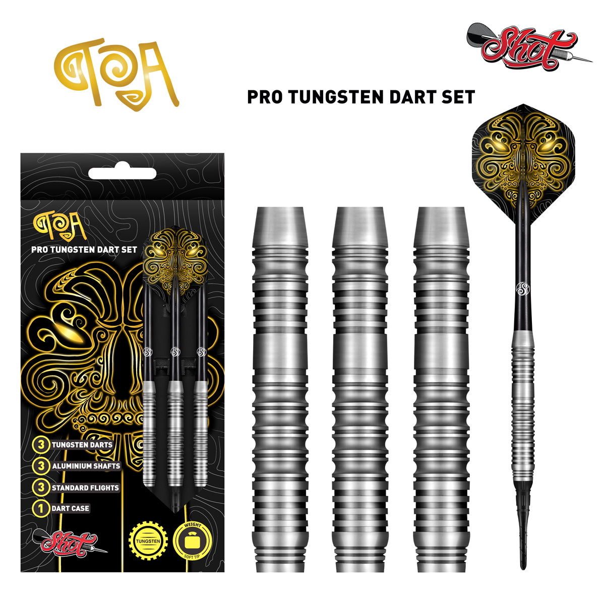 Toa Soft Tip Dart Set - 70% Tungsten