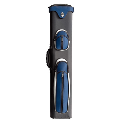 4x6 Cue Case Blue, Black, & White with Lift Clasp with 1 strap & 2 handles