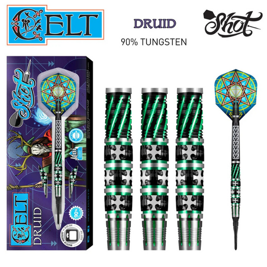 Celt Druid Soft Tip Dart Set-90% Tungsten Barrels