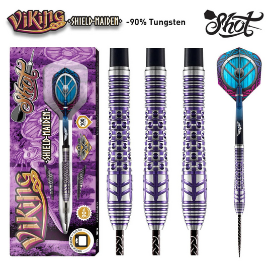 Viking Shield-Maiden Steel Tip Dart Set-90% Tungsten Barrels