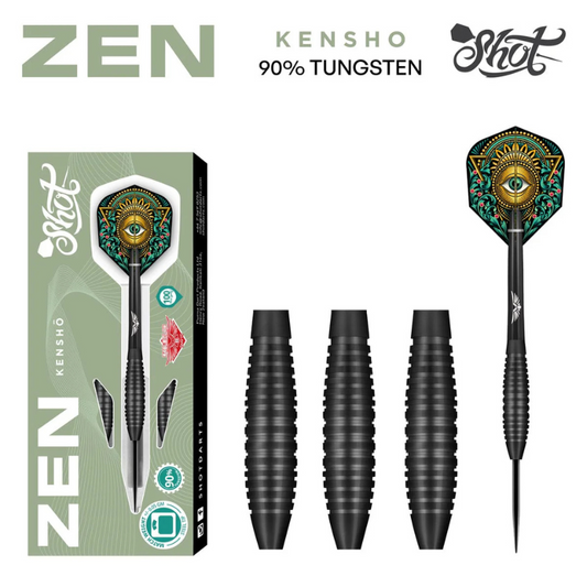 Zen Kensho Steel Tip Dart Set-90% Tungsten Barrels