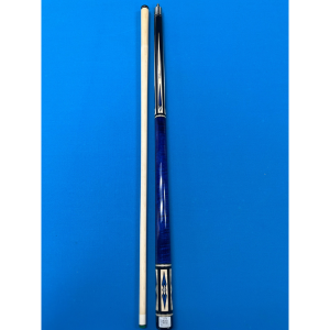 Ebony Stain w/ Blue Stained figures Pechauer Cue - view 5
