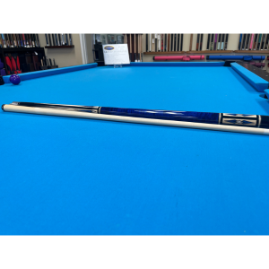 Ebony Stain w/ Blue Stained figures Pechauer Cue - view 3