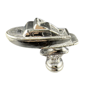 Vintage Silver Boat Trophy Figure 3”