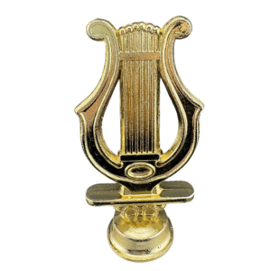 Vintage Gold Lyre Trophy Figure 4 ¼”