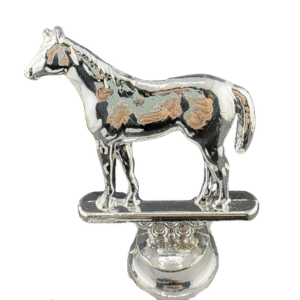 Vintage Flat Horse Silver Trophy Figure, 3 ¾”