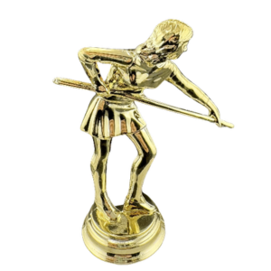 Woman Pool Shooter, Gold Trophy Figure 3 ¾”