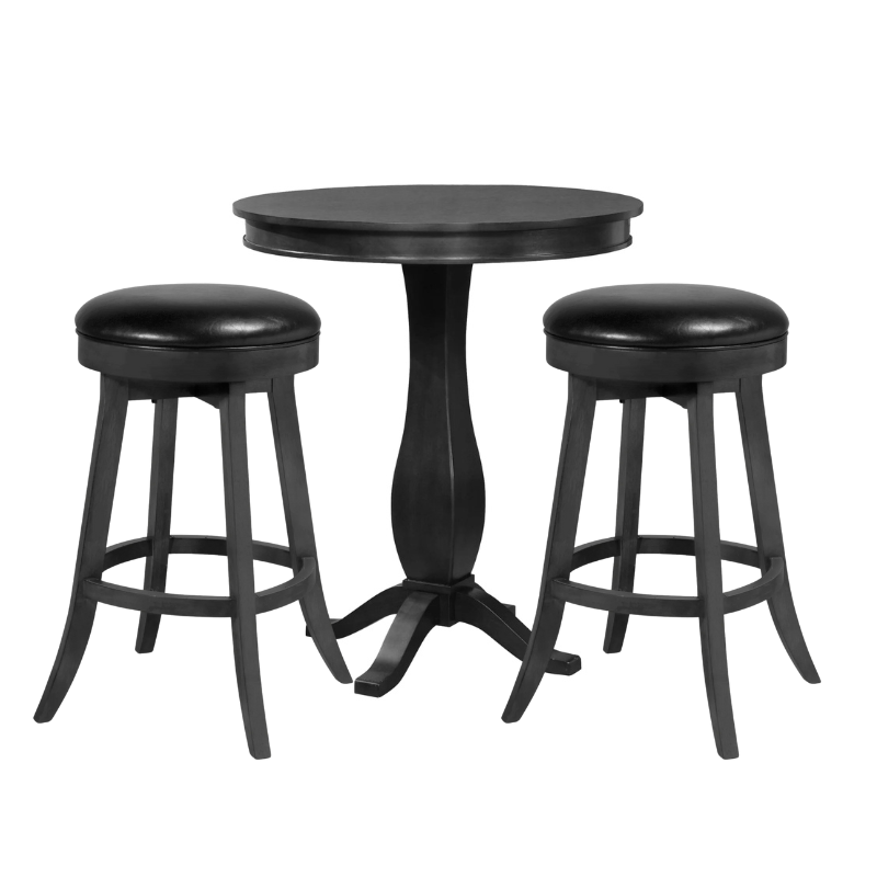 Sterling Pub Table with 2 Sterling Backless Barstools