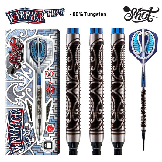 Warrior Tipu Soft Tip Dart Set-80% Tungsten