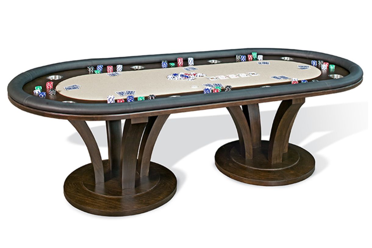 California House Venice Fixed Top Oval Texas Hold'em Table