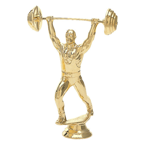 Weightlifter Figure, Male, Gold - 6"