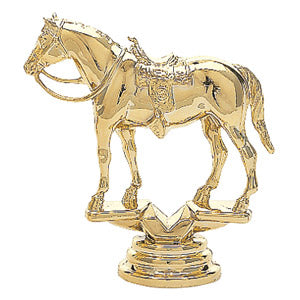 Western Horse Figure, Gold - 3 3/4"