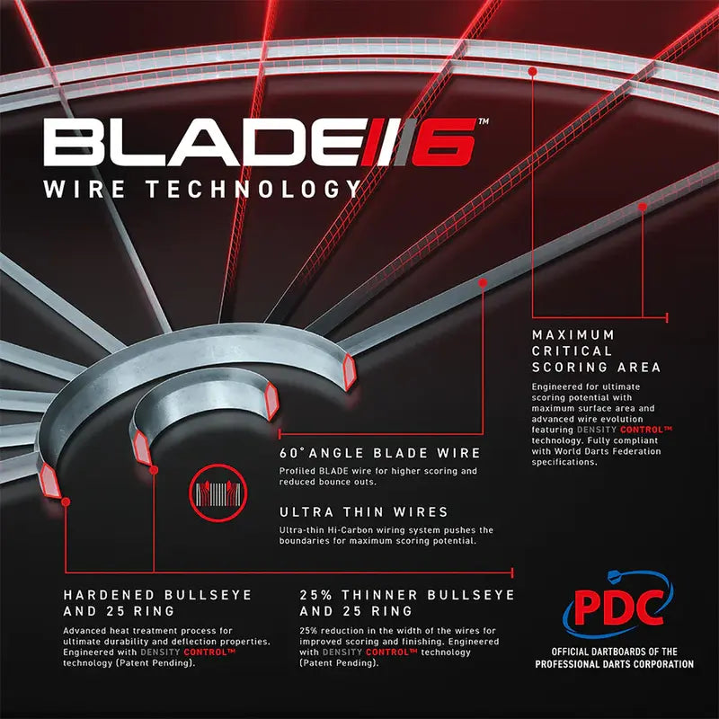 Winmau Blade 6 Triple Core Steel Tip Dartboard - view 3