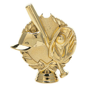 Wreath Figure, Baseball, Gold - 4 ¾”