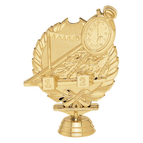Wreath Figure, Swimming, Gold - 4 1/2"