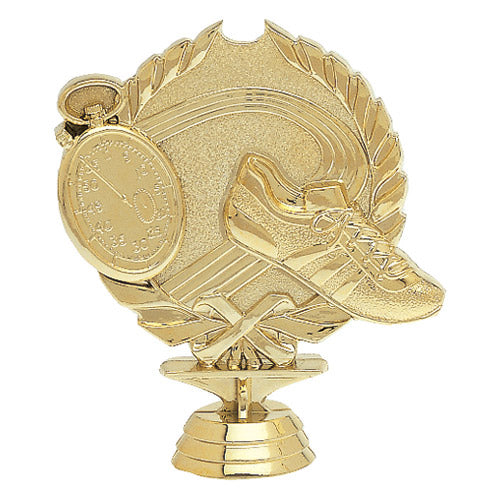 Wreath Figure, Track, Gold - 4 1/2"