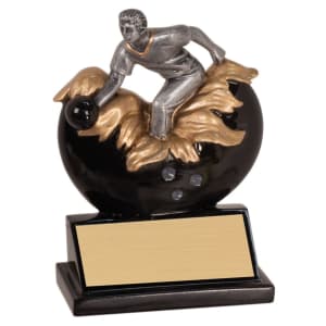 Male Bowling Resin Trophy