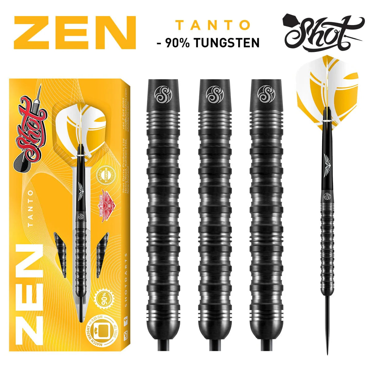 Zen Tanto Steel Tip Dart Set - 90% Tungsten