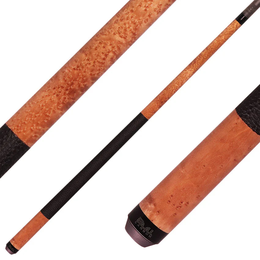 Stained Birdseye Maple with Textured Leather Wrap - Butt only - view 4
