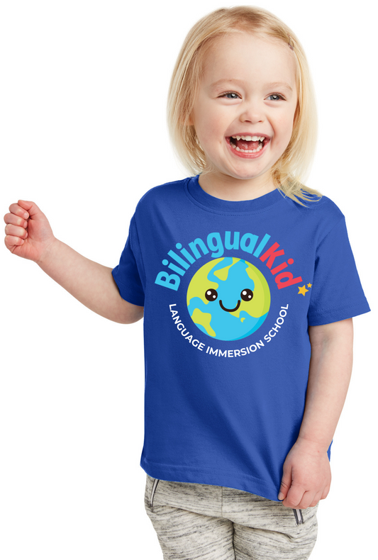 Bilingual Kid Toddler Blue T-Shirt
