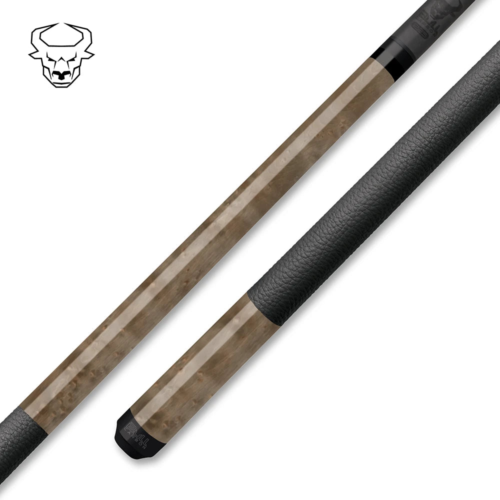 Stained Birdseye Maple with Textured Leather Wrap - Butt only