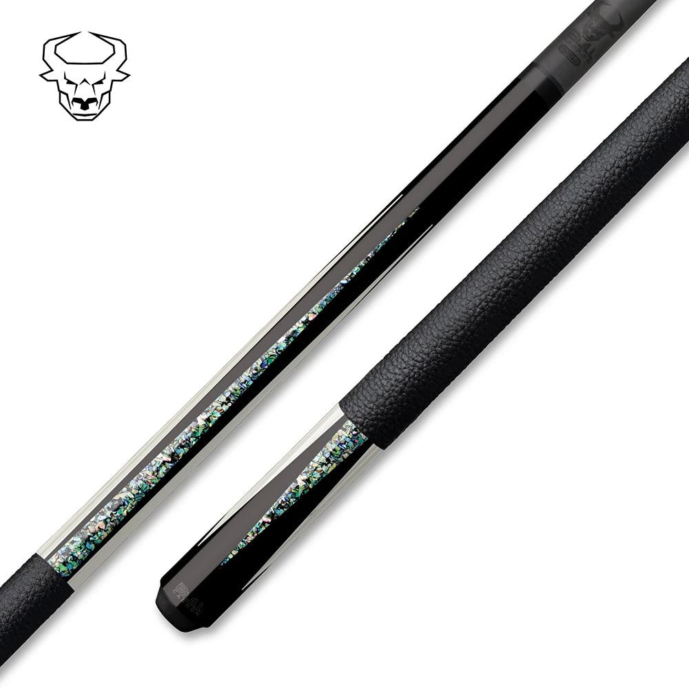 Bull Carbon 6 Pt. Leather Lore Wrap with Genuine Abalone, Butt Only