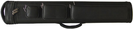 Black Nylon 4B/8S, Double Shoulder Straps, Thick Satin Dividers Cue Case