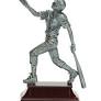 Silver Softball Resin Trophy 8"