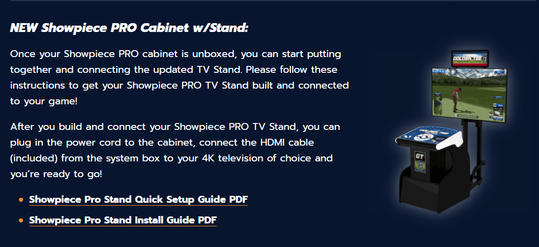 Golden Tee PGA Tour Showpiece Pro w/ Stand - view 3