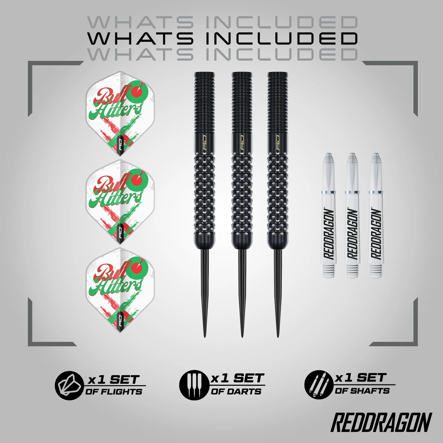 Red Dragon Bullhitters Steel Tip Darts - view 2