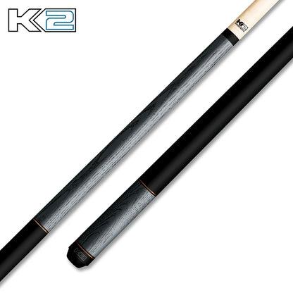 K2 Matte Color, Dual Copper Rings, Black Wrapless Cue Stick