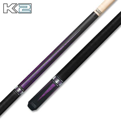 K2 Cue Matte Curly Point Design W/Black Irish Linen Wrap
