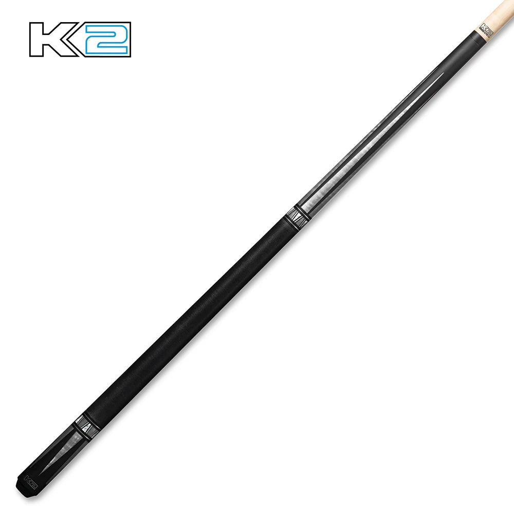 K2 Cue Matte Curly Point Design W/Black Irish Linen Wrap