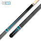 K2 Black, Teal & Gray Curly Point Design, Gray Embossed Lizard Wrap