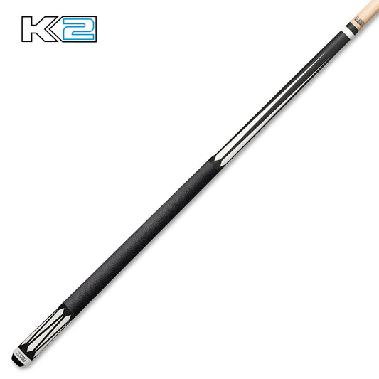 K2 Cue Matte Black and White Floating Design, Leather Lore Wrap