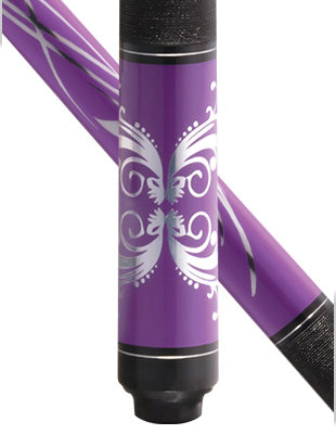 Purple Butterfly Lucky McDermott Cue