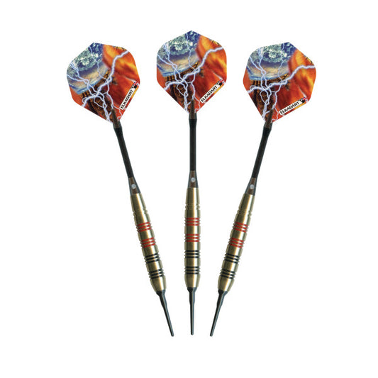 Elkadart Storm Soft Tip Darts Black and Red Rings - 18G